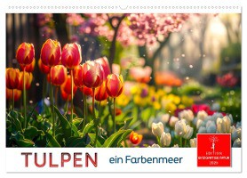 Tulpen - ein Farbenmeer (Wandkalender 2025 DIN A2 quer), CALVENDO Monatskalender