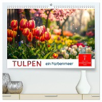 Tulpen - ein Farbenmeer (hochwertiger Premium Wandkalender 2025 DIN A2 quer), Kunstdruck in Hochglanz