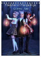 Mädchen im Manga Style (Gothic Art) (Tischkalender 2025 DIN A5 hoch), CALVENDO Monatskalender