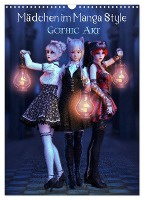 Mädchen im Manga Style (Gothic Art) (Wandkalender 2025 DIN A3 hoch), CALVENDO Monatskalender