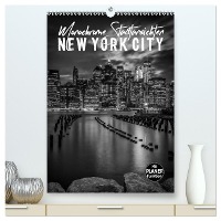 NEW YORK CITY Monochrome Stadtansichten (hochwertiger Premium Wandkalender 2025 DIN A2 hoch), Kunstdruck in Hochglanz