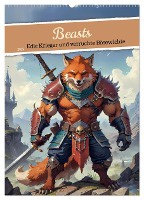 Beasts - Edle Krieger und verruchte Bösewichte (Wandkalender 2025 DIN A2 hoch), CALVENDO Monatskalender