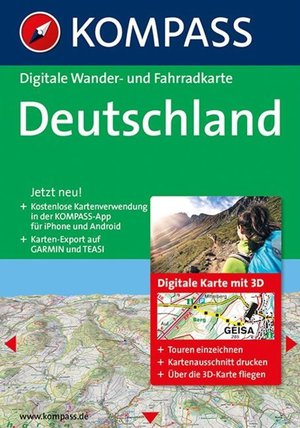 Deutschland 3D GPS digitale Wander- & Fahrradkarte  