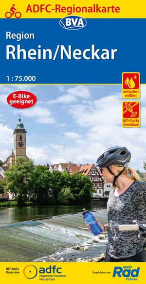 Rhein / Neckar Region fietskaart  