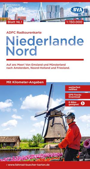 Nederland Noord fietskaart NL1 