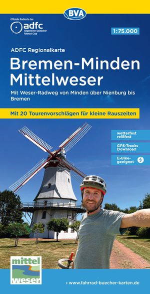 Bremen - Minden / Mittelweser fietskaart  