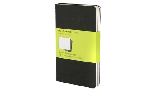Moleskine Pocket Cahier Journals Black Plain Set of 3