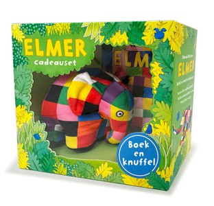 Elmer boek en knuffel cadeauset 