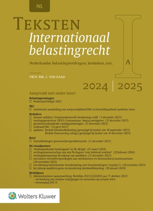 Teksten Internationaal belastingrecht 2024/2025 