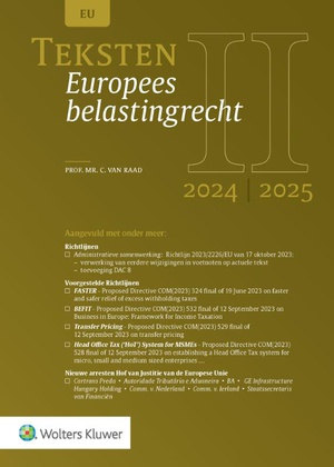 Teksten Europees belastingrecht 2024/2025 