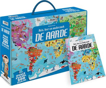 De Aarde puzzel 200 stukjes + boek  