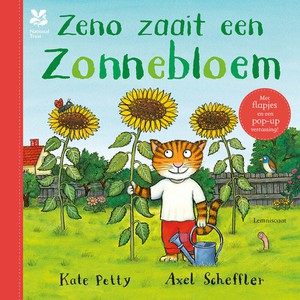 Zeno zaait een zonnebloem 