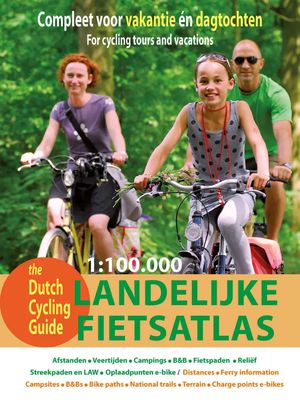 Nederland Landelijke Fietsatlas - Afstanden - Veertijden -  Campings - B&B - Fietspaden - Streekpaden en LAW - Reliëf  