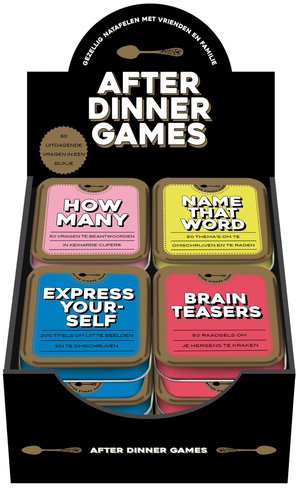 Display After dinner games- 4T x 3 ex. 