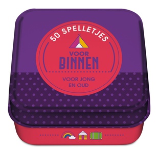 Binnen 50 spelletjes voor binnen in blik  