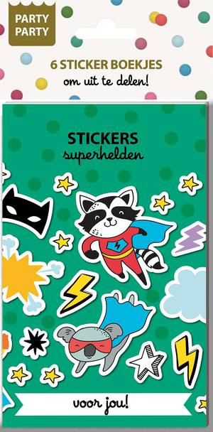 Party Party 6 Sticker boekjes - Superhelden 