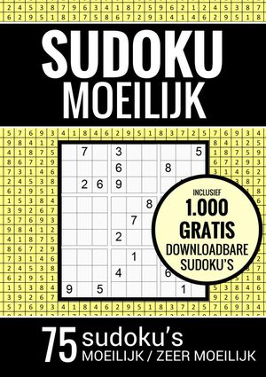 Notebook antiek regeling Sudoku Moeilijk / Sudoku Zeer Moeilijk - Puzzelboek: 75 Moeilijke Sudoku  Puzzels voor Volwassenen en Ouderen | Roelants