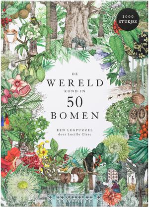 Puzzel De wereld rond in 50 bomen 1000 stuks  