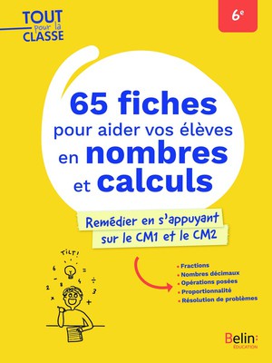 65 Fiches Pour Aider Vos Eleves En Nombres Et Calculs : Remedier En S'appuyant Sur Le Cm1 Et Le Cm2 