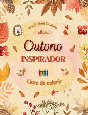 Outono inspirador Livro de colorir Elementos outonais impressionantes entrela�ados em lindos padr�es criativos