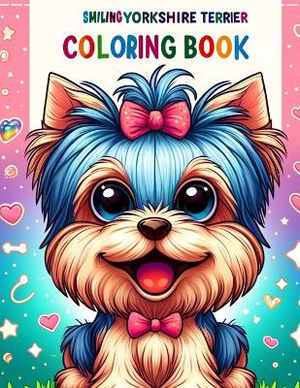 Smiling Yorkshire Terrier Coloring book