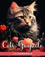 Cats Grayscale Coloring Book