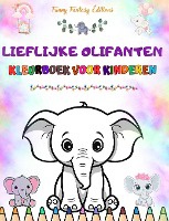 Lieflijke olifanten Kleurboek voor kinderen Schattige sc�nes van charmante olifanten en hun vrienden