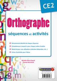Orthographe Ce2 Sequences Et Activites (classeur) 