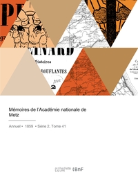 Memoires De L'academie Nationale De Metz 