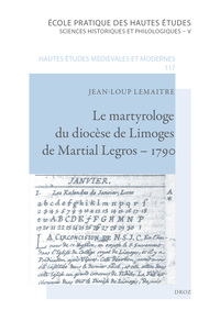 Le Martyrologe Du Diocese De Limoges De Martial Legros 1790 