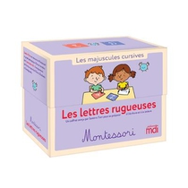 Mes Cahiers D'ecriture : Lettres Rugueuses Montessori : Majuscules Cursives 