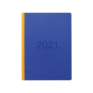 Letts two tone dag agenda  2021 blauw/geel