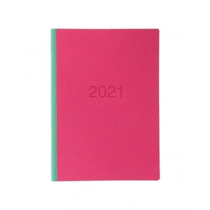Letts two tone dag agenda  2021 turqoise-roze