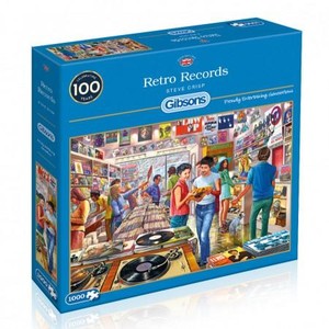 Gibsons retro  records puzzel 1000st