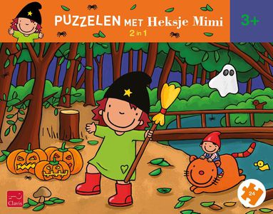 Puzzelen met Heksje Mimi. 2-in-1-puzzel Halloween
