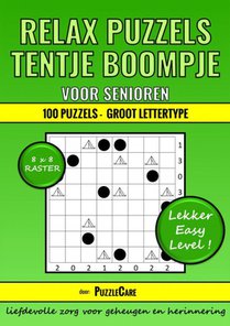 Tentje Boompje Relax Puzzels voor Senioren 8x8 Raster - 100 Puzzels Groot Lettertype - Lekker Easy Level! 