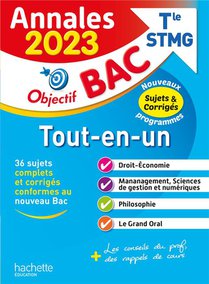 Annales Bac ; Sujets Et Corriges : Tout-en-un ; Terminale Stmg (edition 2023) 