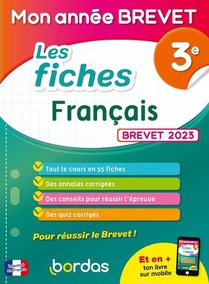 Mon Annee Brevet : Les Fiches Francais ; 3e (edition 2023) 