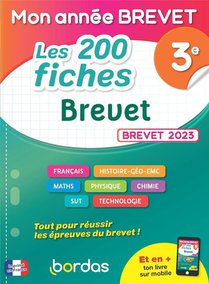 Mon Annee Brevet : Les 200 Fiches Brevet ; Toutes Les Matieres ; 3e (edition 2023) 