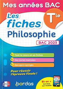 Mes Annees Bac : Les Fiches Philosophie : Terminale (edition 2023) 
