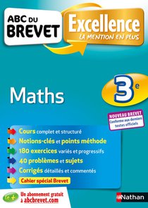 Abc Du Brevet Excellence T.35 : Mathematiques ; 3e (edition 2018) 
