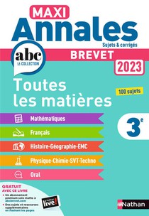 Mes Maxi Fiches Abc Du Brevet ; Toutes Les Matieres : 3e (edition 2023) 