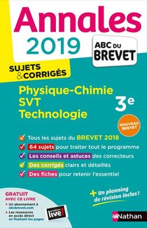 Maxi Annales Abc Du Brevet T.31 : Physique-chimie ; Svt ; Technologie ; 3e (edition 2019) 