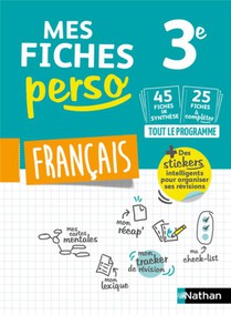 Mes Fiches Perso : Francais ; 3e (edition 2019) 