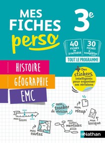 Mes Fiches Perso : Histoire, Geographie, Emc ; 3e (edition 2019) 