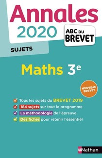 Annales Abc Du Brevet ; Sujets Et Corriges T.18 ; Mathematiques ; 3e ; Sujets (edition 2020) 
