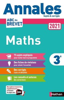 Annales Abc Du Brevet ; Sujets Et Corriges T.3 ; Mathematiques ; 3e (edition 2021) 