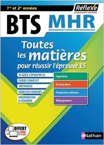 Bts Mhr : Toutes Les Matieres : 1re Et 2e Annees (edition 2019) 