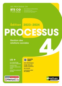 Les Processus 4 : Gestion Des Relations Sociales ; Bts Cg ; 1re Et 2e Annees ; Livre + Licence Eleve (edition 2023/2024) 