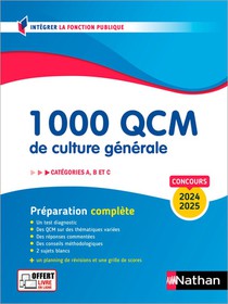 1000 Qcm De Culture Generale ; Categories A, B, C (edition 2024/2025) 